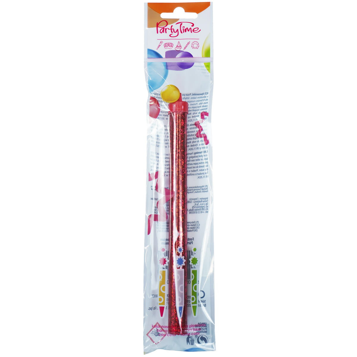 Fontanna party premium kolorowy płomień 18cm czerwony DS0300CZE-0843 Arpex